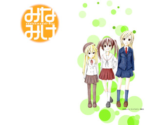 Group girls manga school uniform - young free wallpaper