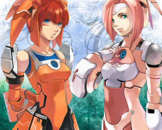 Two anime girls forest armor - elysium free wallpaper