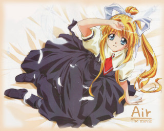 Girl ponytail dress anime bed - a bow free wallpaper