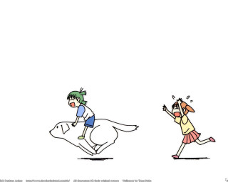 Cartoon girls horse running yayoi - a horse free wallpaper