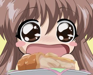 Cartoon girl eating sandwich anime - a sandwich free wallpaper