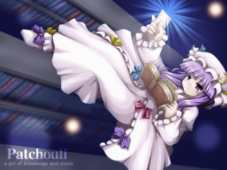 Flying anime girl book library - rococo free wallpaper
