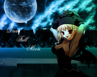 Gothic girl blue moon fullmoon - full moon free wallpaper