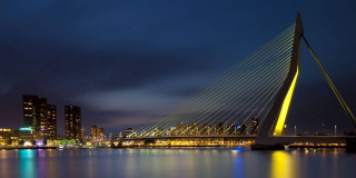 Bridge water city night lights - rembrandt free wallpaper for desktop