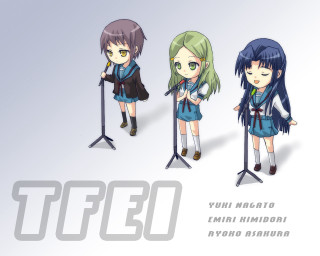 Top50 animegirls microphone illustration kiyomitsu - three anime character free wallpaper