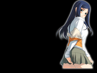 Woman blackhair white shirt blush - long black hair free wallpaper