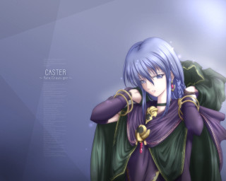 Blue haired woman green cape - a green cape free wallpaper