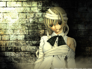 Anime white dress black tie - a anime character free wallpaper