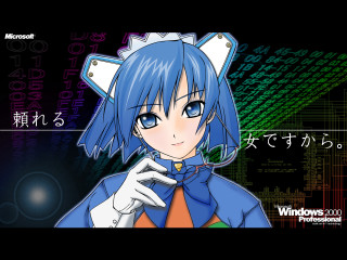 Anime bluehair catears smile bowtie - purism free wallpaper