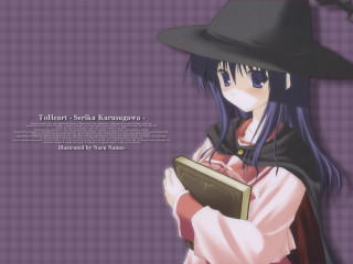 Girl hat book purple background - a purple wall free wallpaper