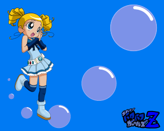 Cartoon girl blowing bubbles anime - pop surrealism free wallpaper