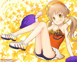 Girl starry background american flag - long hair and a ponytail free wallpaper