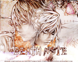 Anime couple gothic deathnote poster - a caption free wallpaper for desktop