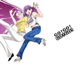 Purple hair girls flying armen - neodada free wallpaper