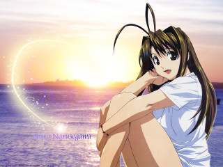 Girl beach sunset heart rayonism - a sunset in the background free wallpaper for desktop