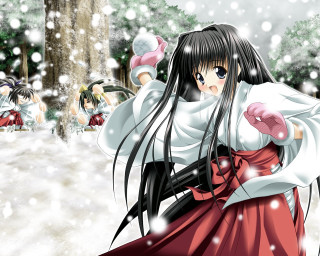 Dancing woman snow christmas miko - other person free wallpaper