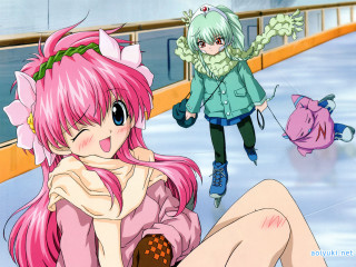 Pink hair girls skateboard manga - another girl free wallpaper