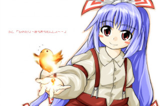 Bluehair girl bird redribbon manga - a red ribbon free wallpaper