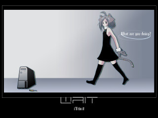 Alice girl walking computer thought - past free wallpaper