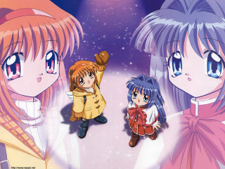 Anime girls stage snow lights - a stage free wallpaper