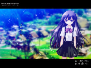 Girl longhair bowtie greenfield houses - a green field free wallpaper