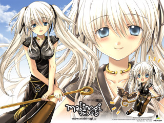 White haired anime girls swords - long white hair free wallpaper