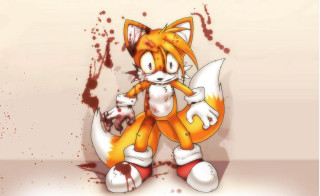 Cartoon cat blood splat furry - a bloody background free wallpaper