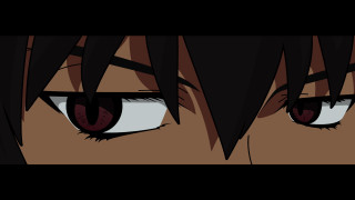 Closeup longhair redeyes blackhair anime - red eye free wallpaper