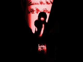 Woman red light red background 2 - llustration free wallpaper