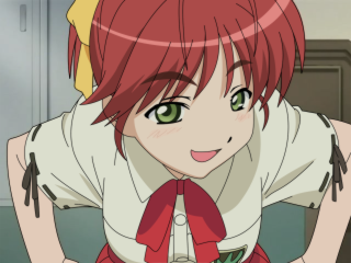 Redhair greeneyes white shirt redbowtie - green eye free wallpaper