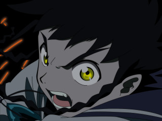 Yellow eyes black coat electricity 2 - a black coat free wallpaper