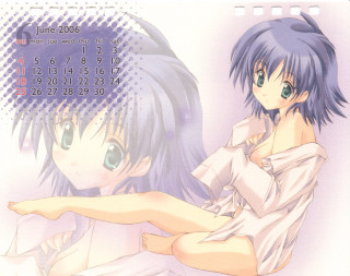 Calendar girl boy june ayako - back cover free wallpaper