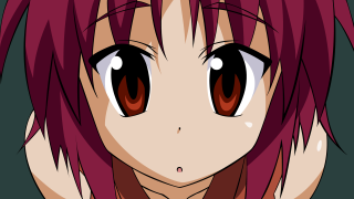Redhair bigeyes tie closeup anime - their neck free wallpaper