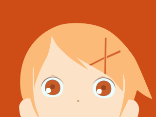 Child cross headshot orange smile - his forehead free wallpaper