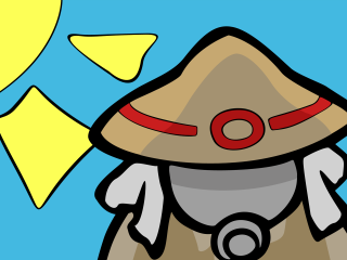 Hat backpack sun clouds blue - a sun in the background free wallpaper for desktop