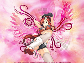 Pink angel swirled girl bikini - back free wallpaper for desktop