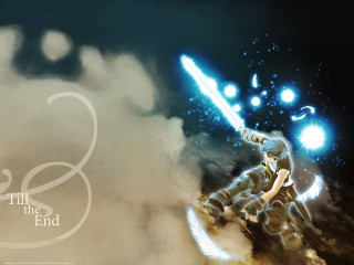 Cartoon angel sword moon night - a sword in the air free wallpaper