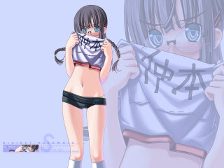 Girl skirt shirt scarf anime - a scarf free wallpaper