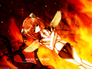 Fiery wings demon ashes autumn - her back and a demon free wallpaper