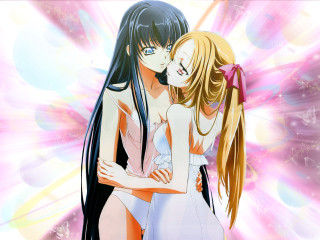 Anime couple kissing flower butterfly - flower free wallpaper for desktop