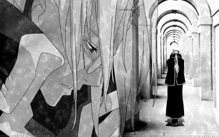 Woman hallway mural manga anime - a hallway free wallpaper