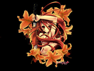 Woman sword flower hair orange - orange leaf free wallpaper for desktop