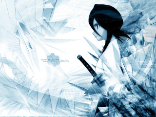 Woman knife blue abstract anime - a knife free wallpaper