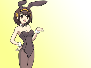 Bunny costume liquid bottle posing - kyoani free wallpaper
