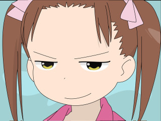 Cartoon girl ponytail pinkshirt sad - a sad expression free wallpaper