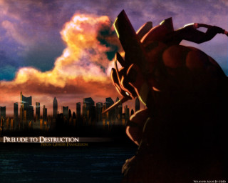 Cityscape epic fire sky ember - epic composition free wallpaper for desktop