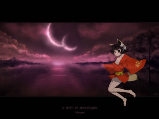 Dancing woman red dress crescent - the dark sky free wallpaper