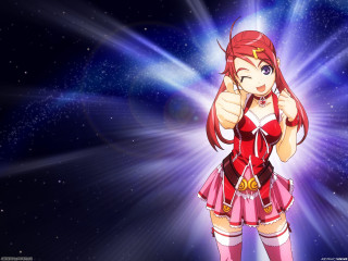 Girl red dress starry sky - a star free wallpaper for desktop