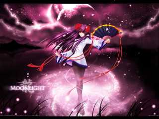 Girl fan purple background stars - a fan free wallpaper