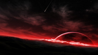 Red planet red sky shooting - the horizon free wallpaper